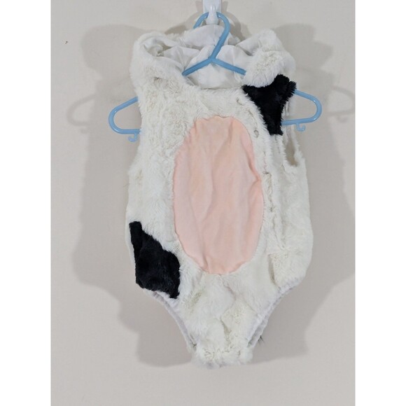 Pottery Barn Kids Baby 0-6 Months Cow Costume Black White Photos Birthday - Picture 3 of 9